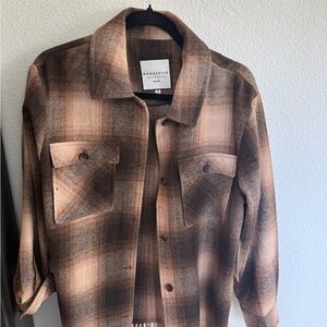 Bagatelle Brown and Tan Plaid Shirt